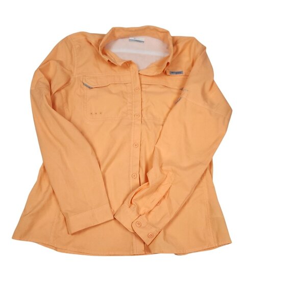Columbia Performance Fishing Gear Lo Drag Long Sleeve Shirt Bright Nectar Women - Picture 7 of 10